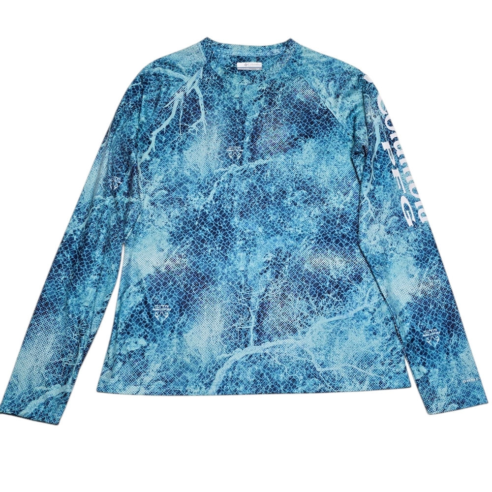 Columbia Green and Blue Patterned Shirt